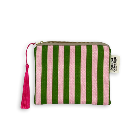Splendida Stripe Green And Pin - Coin purse