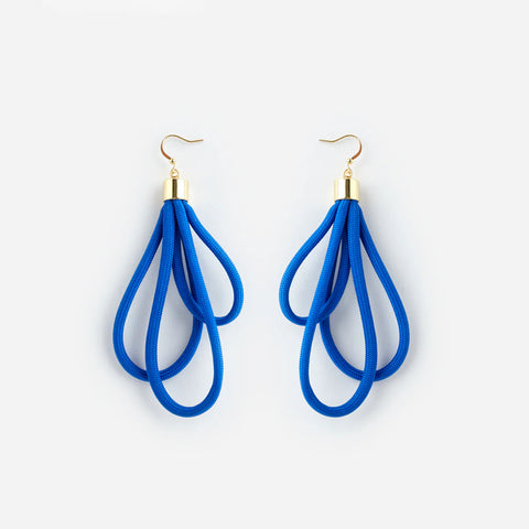 Wave earrings in Blue