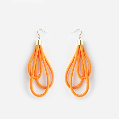 Wave earrings in Orange