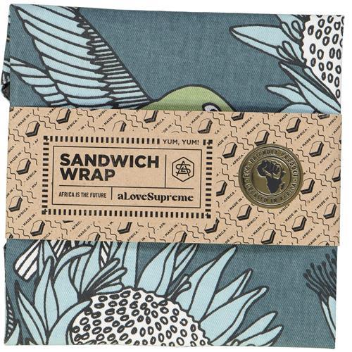 Sandwich Wraps / Protea (Blue on Gunmetal)