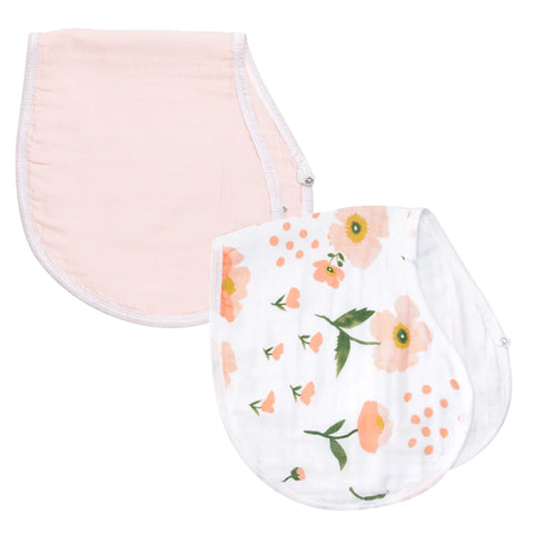 Blush & Poppy 2-in-1 burp cloth + bib