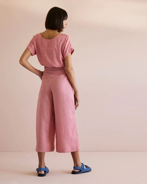 Good Clothing Linen Culottes - Rose Pink
