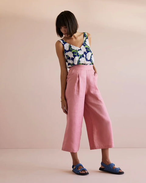 Good Clothing Linen Culottes - Rose Pink