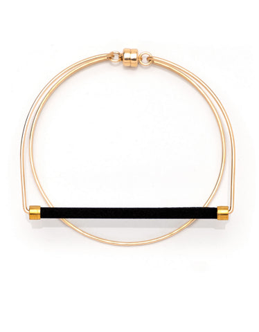 Dorus Mhor Loop Bracelet Gold - black or hot pink
