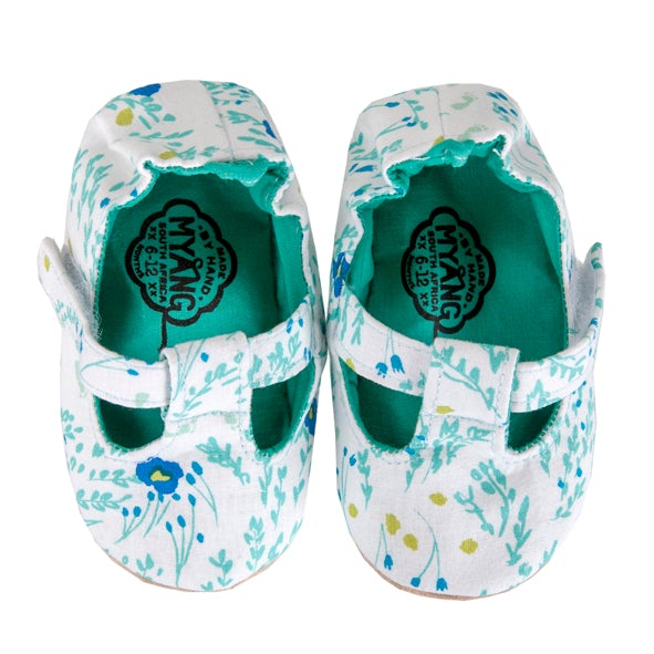 Myang T-Bar / Girl - Green and Blue Floral