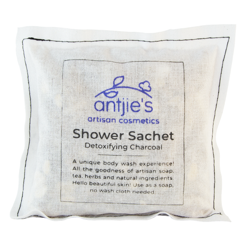 Antjie's Shower Sachet - Detoxifying Charcoal