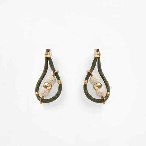 Pichulik Ember earrings (in Olive lava)
