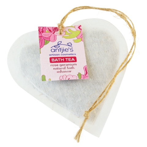 Antjie's Bath Tea - Heart Bag - Rose Geranium