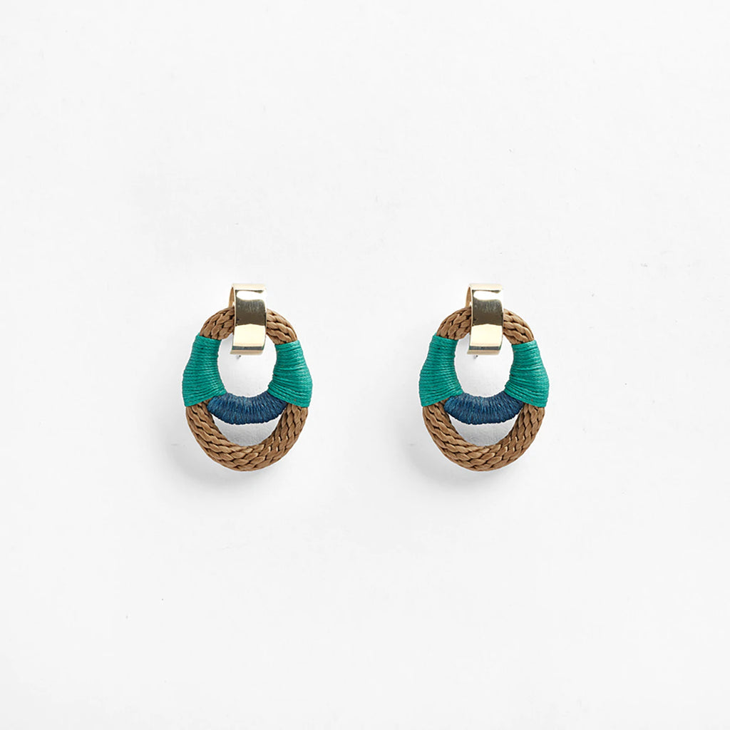 Pichulik Vessel earrings in Aqua Blue